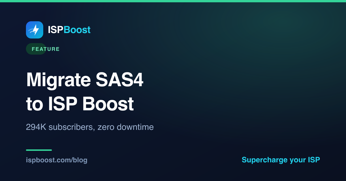 Migrate from SAS4 to ISP Boost