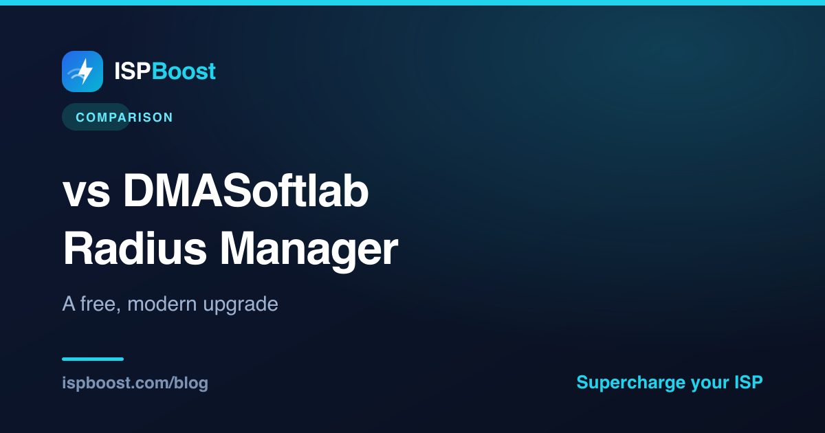 ISP Boost vs DMASoftlab Radius Manager